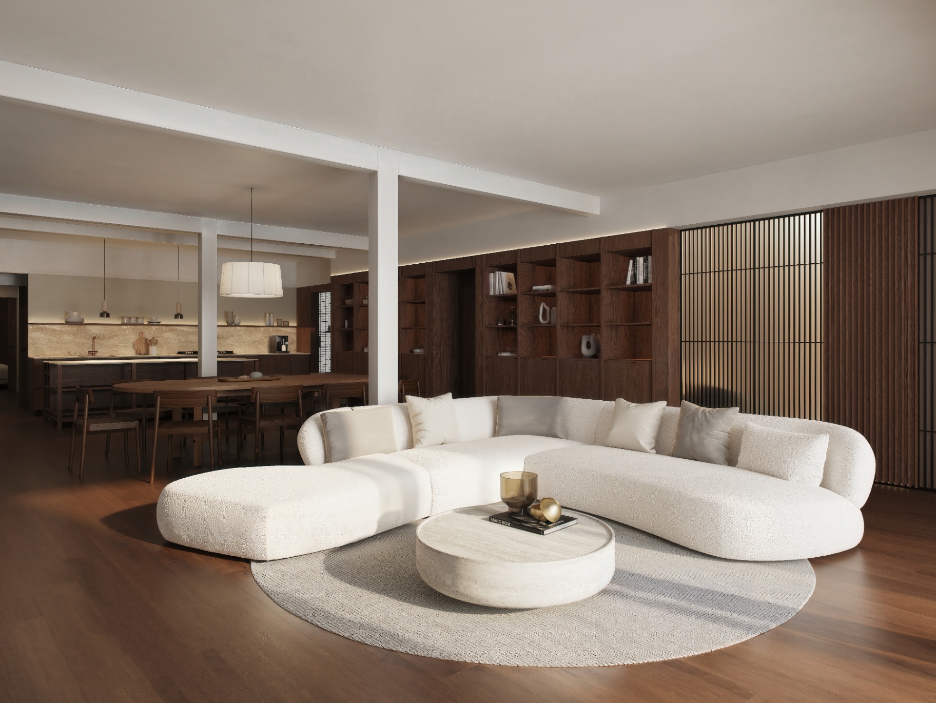 Salón principal del piso en Balmes Barcelona